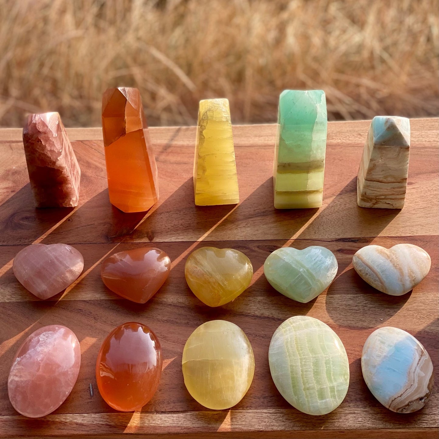 5 Piece Rainbow Palm Set - 106 - Starseed Collective