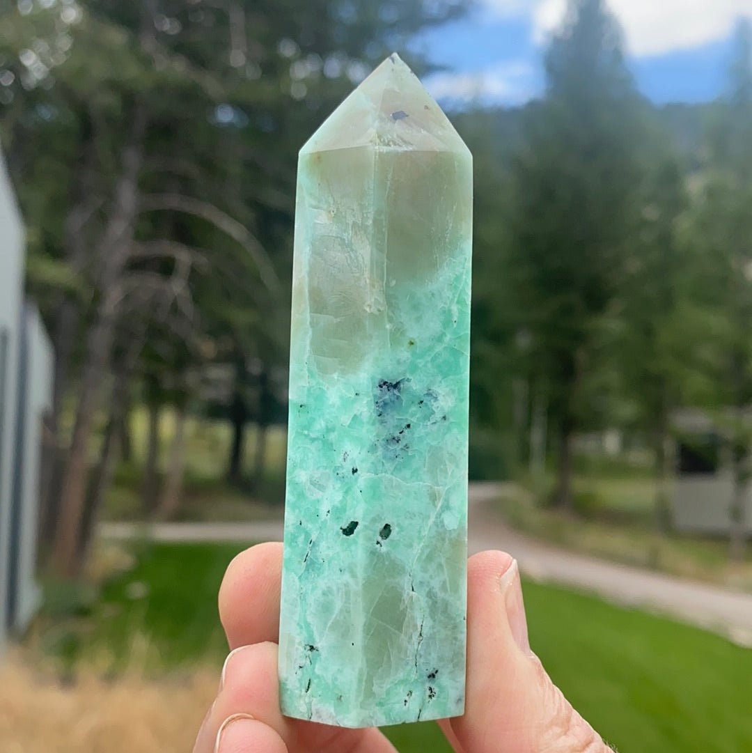 Green Garnierite Tower - 22A - Starseed Collective