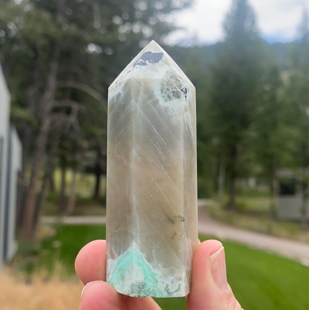 Green Garnierite Tower - 22B - Starseed Collective
