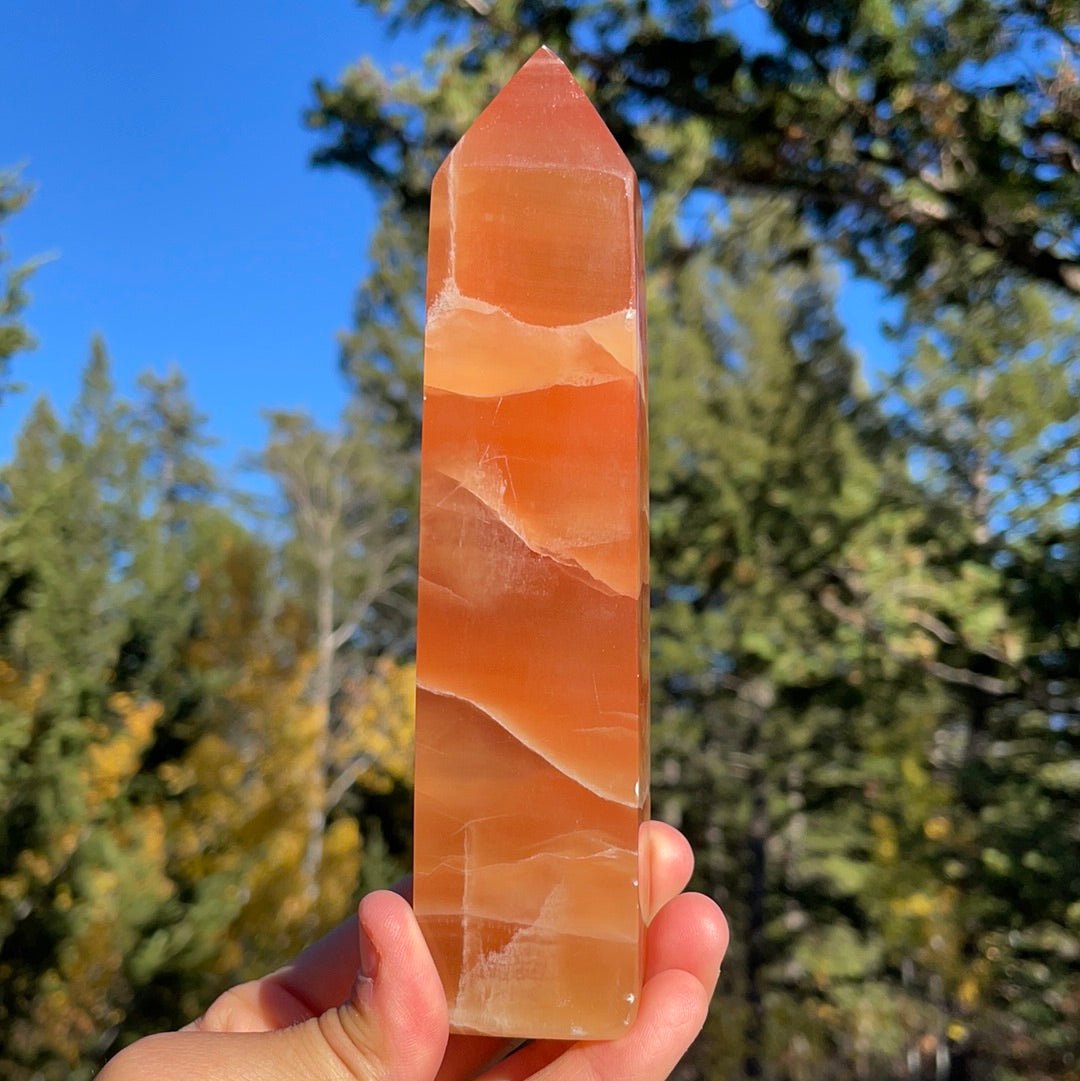 Honey Calcite Tower - 64 - Starseed Collective