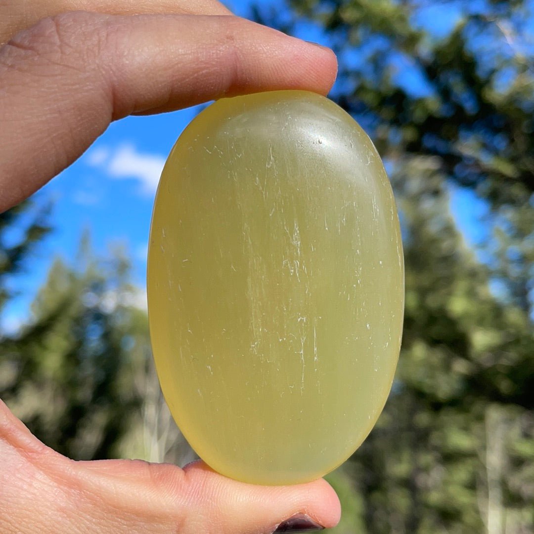 Lemon Calcite Palm - 16A - Starseed Collective