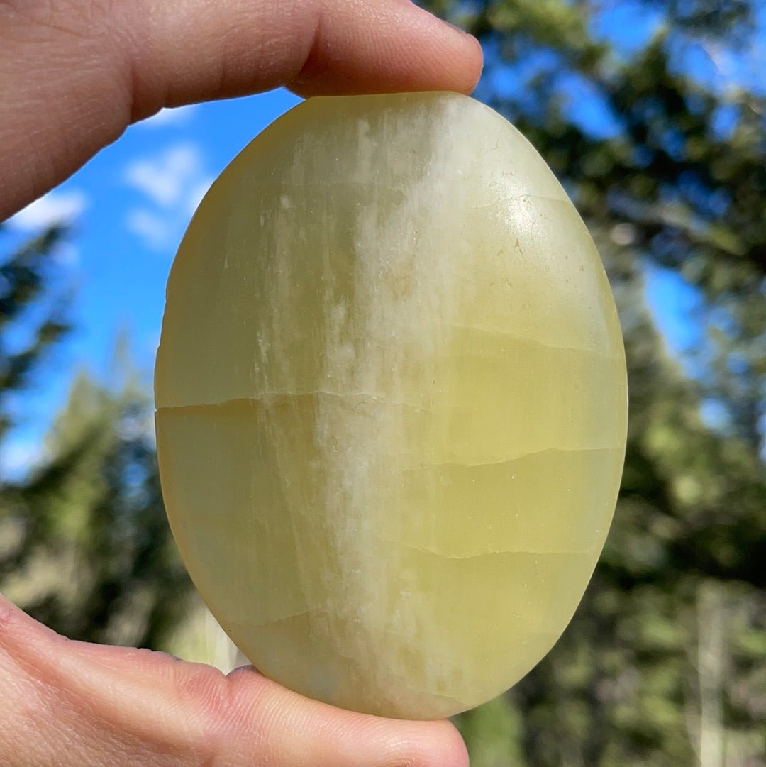 Lemon Calcite Palm - 16B - Starseed Collective