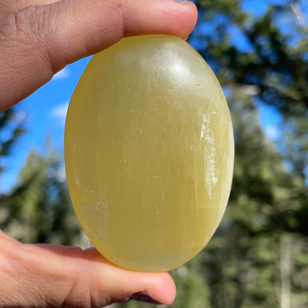 Lemon Calcite Palm - 18 - Starseed Collective