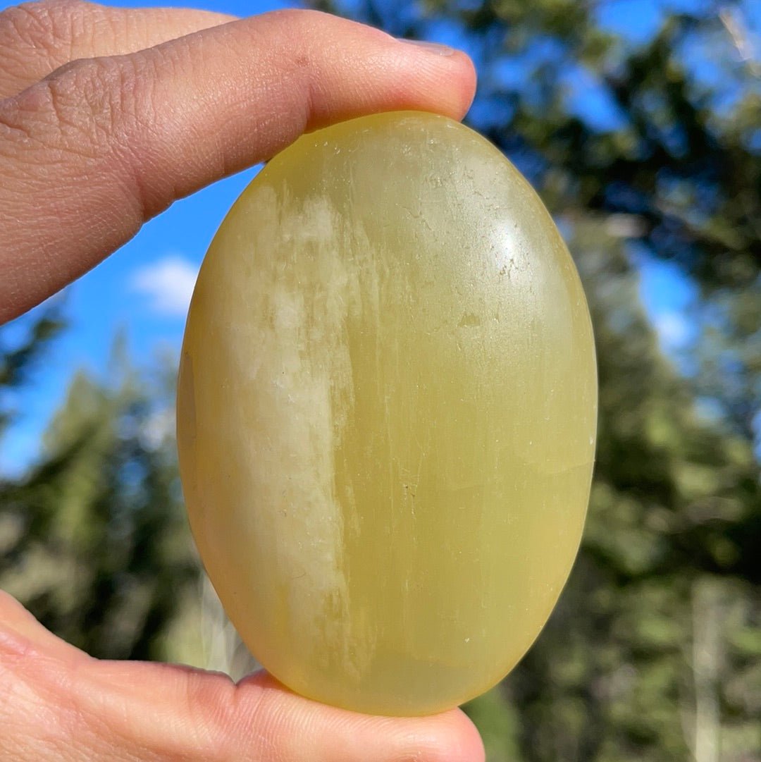 Lemon Calcite Palm - 18 - Starseed Collective