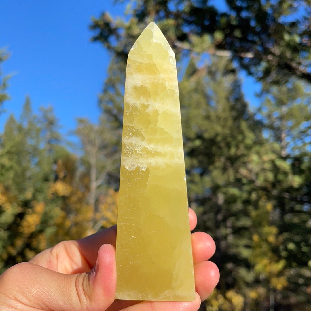 Lemon Calcite Tower - 41 - Starseed Collective