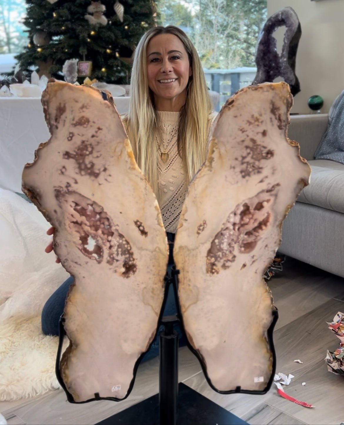 Pink Amethyst Butterfly - 2633 - Starseed Collective