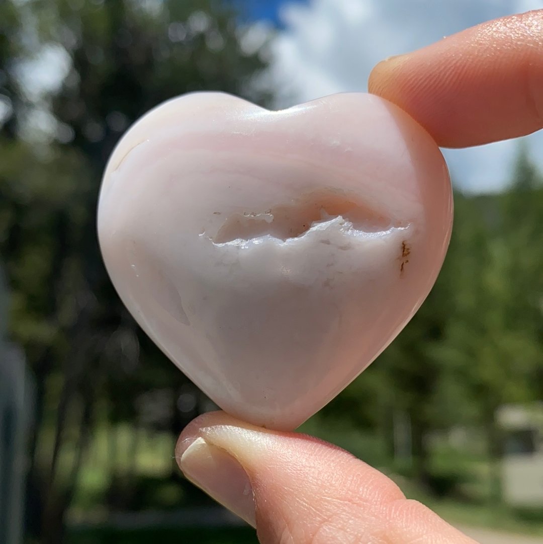 Pink Opal Heart - 24 - Starseed Collective