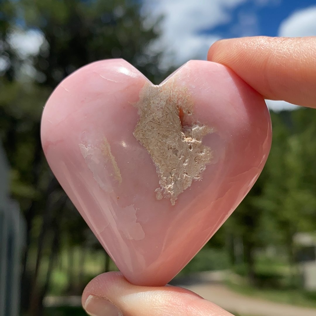 Pink Opal Heart - 45 - Starseed Collective