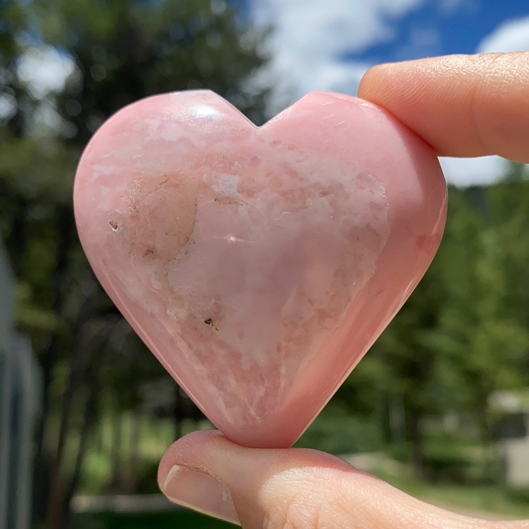 Pink Opal Heart - 45 - Starseed Collective
