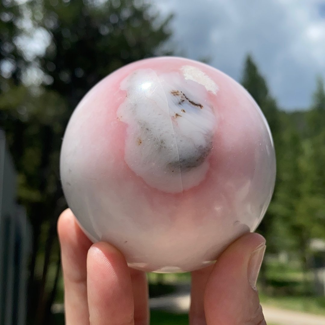 Pink Opal Sphere - 264 - Starseed Collective