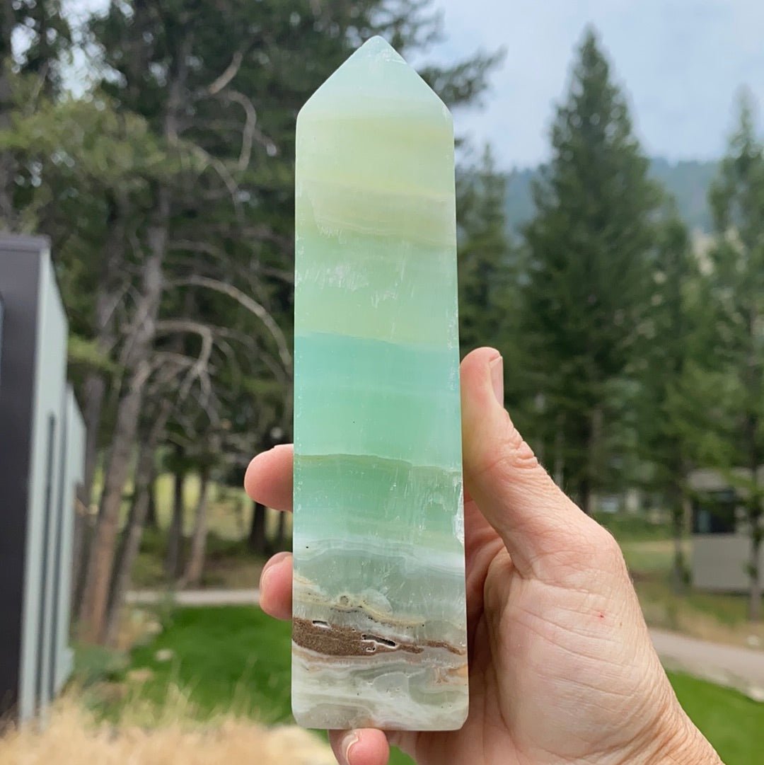Pistachio Calcite Tower - 102 - Starseed Collective