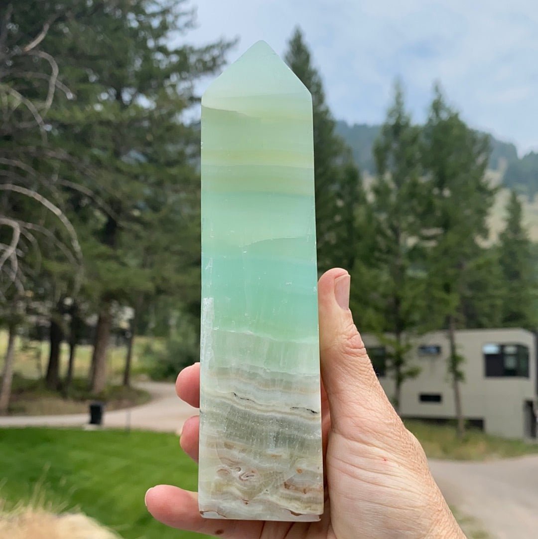 Pistachio Calcite Tower - 109 - Starseed Collective