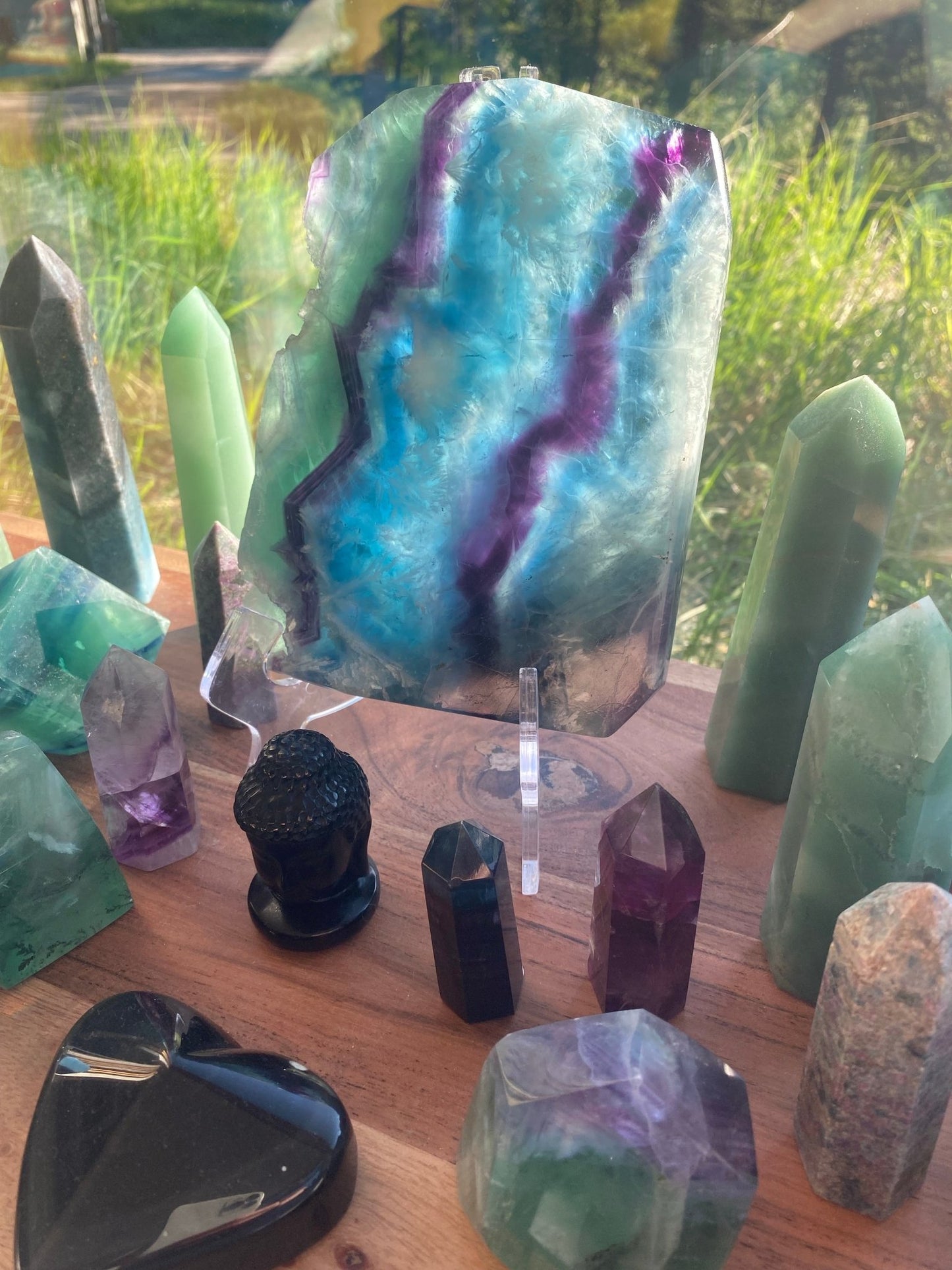 Rainbow Fluorite Slab - 521 - Starseed Collective