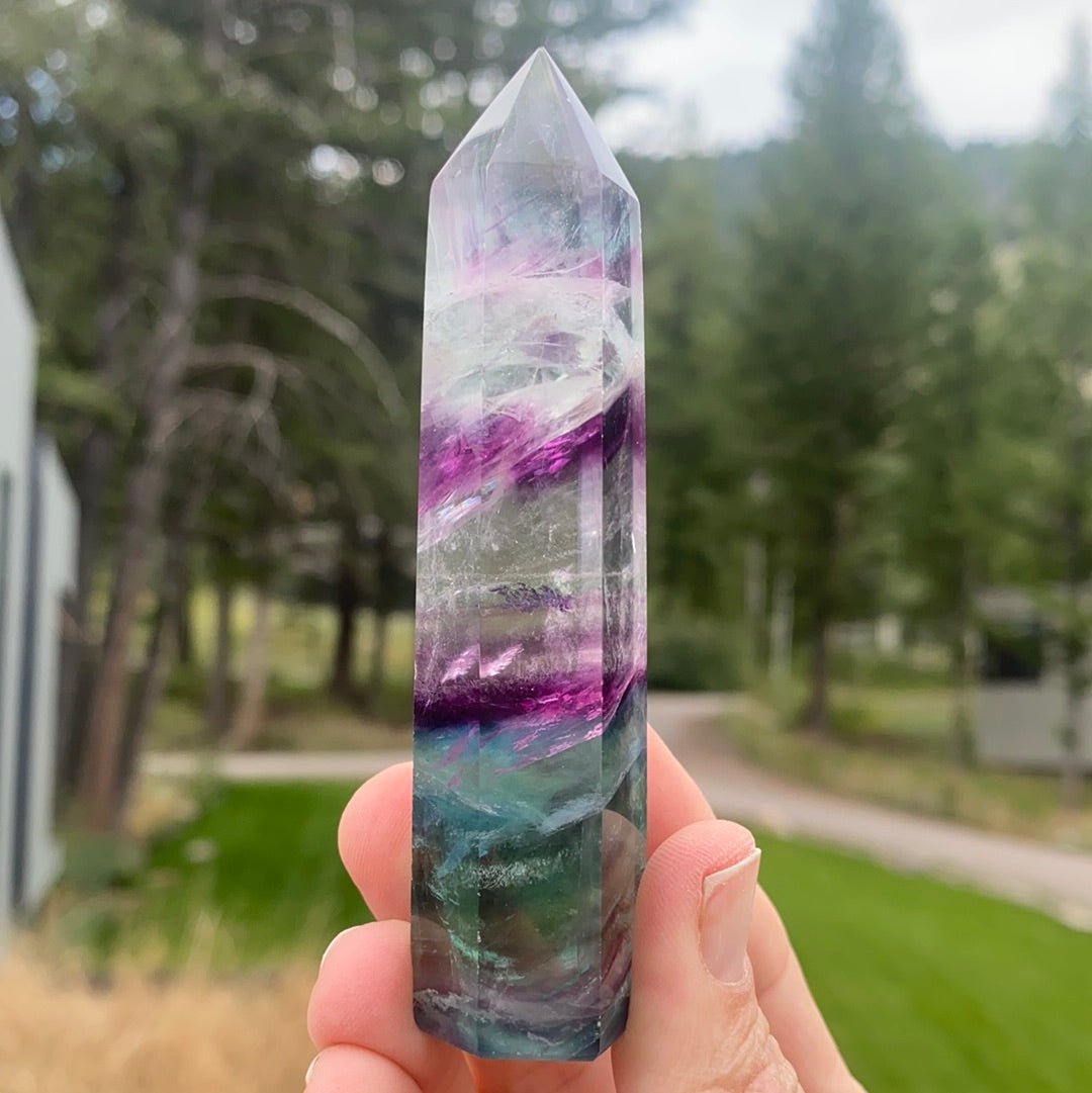 Rainbow Fluorite Tower - 33 - Starseed Collective