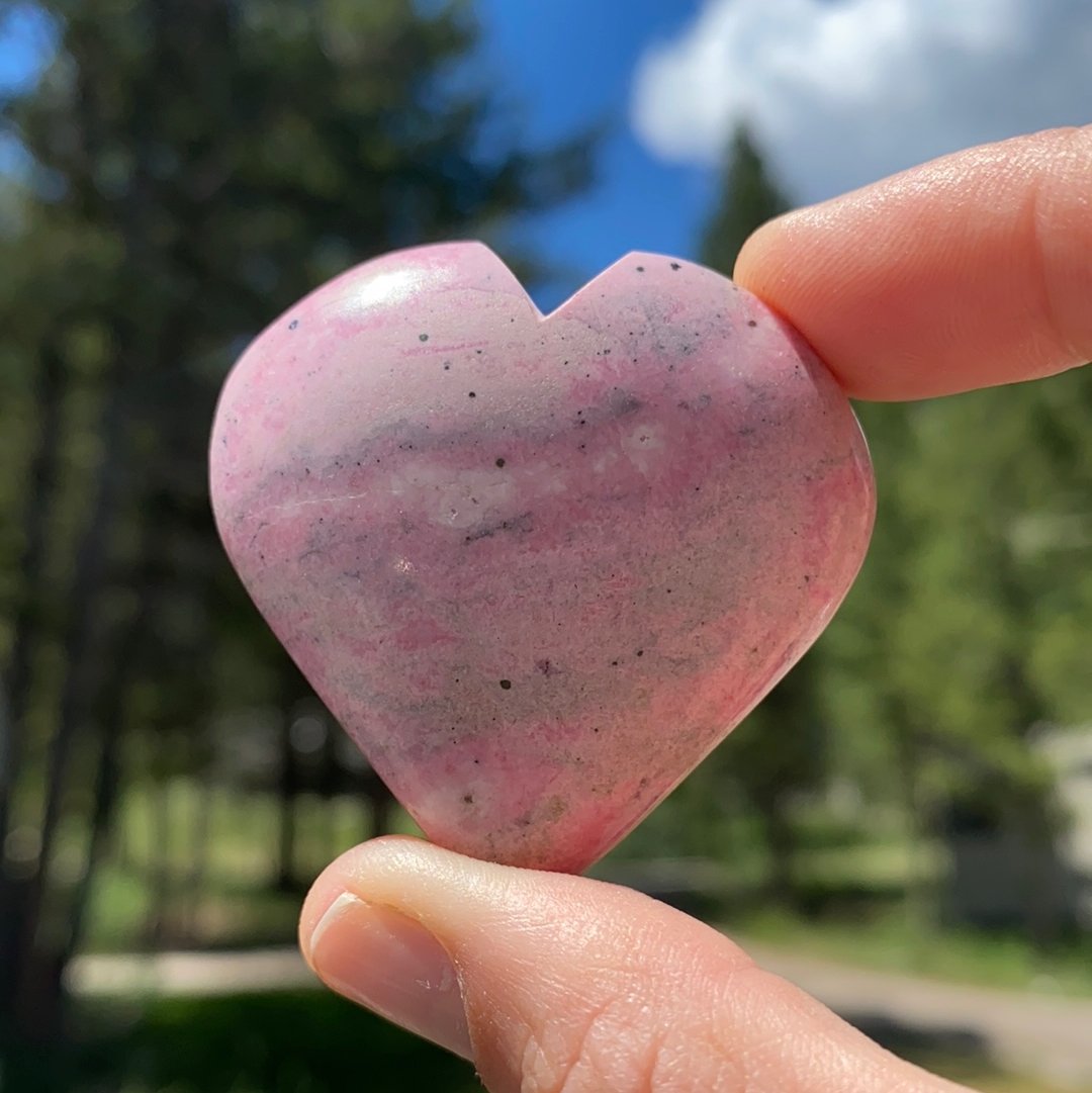 Rhodonite Heart - 16 - Starseed Collective