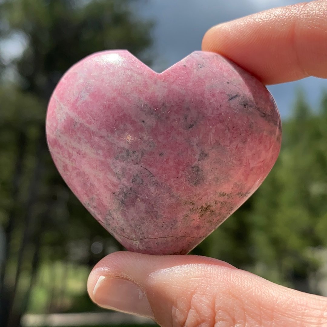 Rhodonite Heart - 20 - Starseed Collective