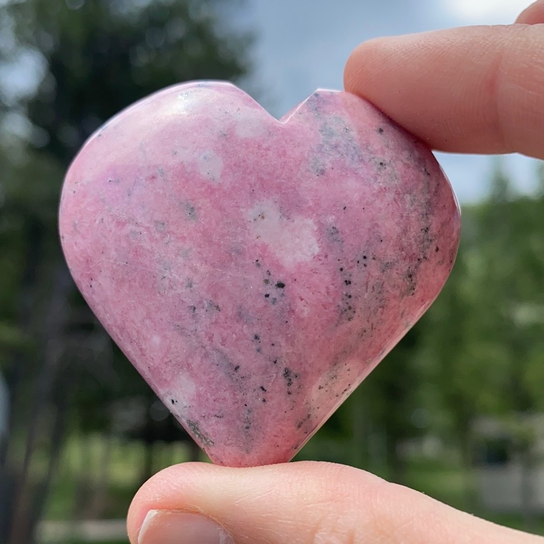Rhodonite Heart - 21A - Starseed Collective