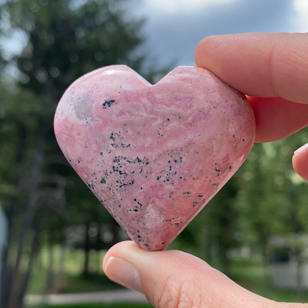 Rhodonite Heart - 21C - Starseed Collective