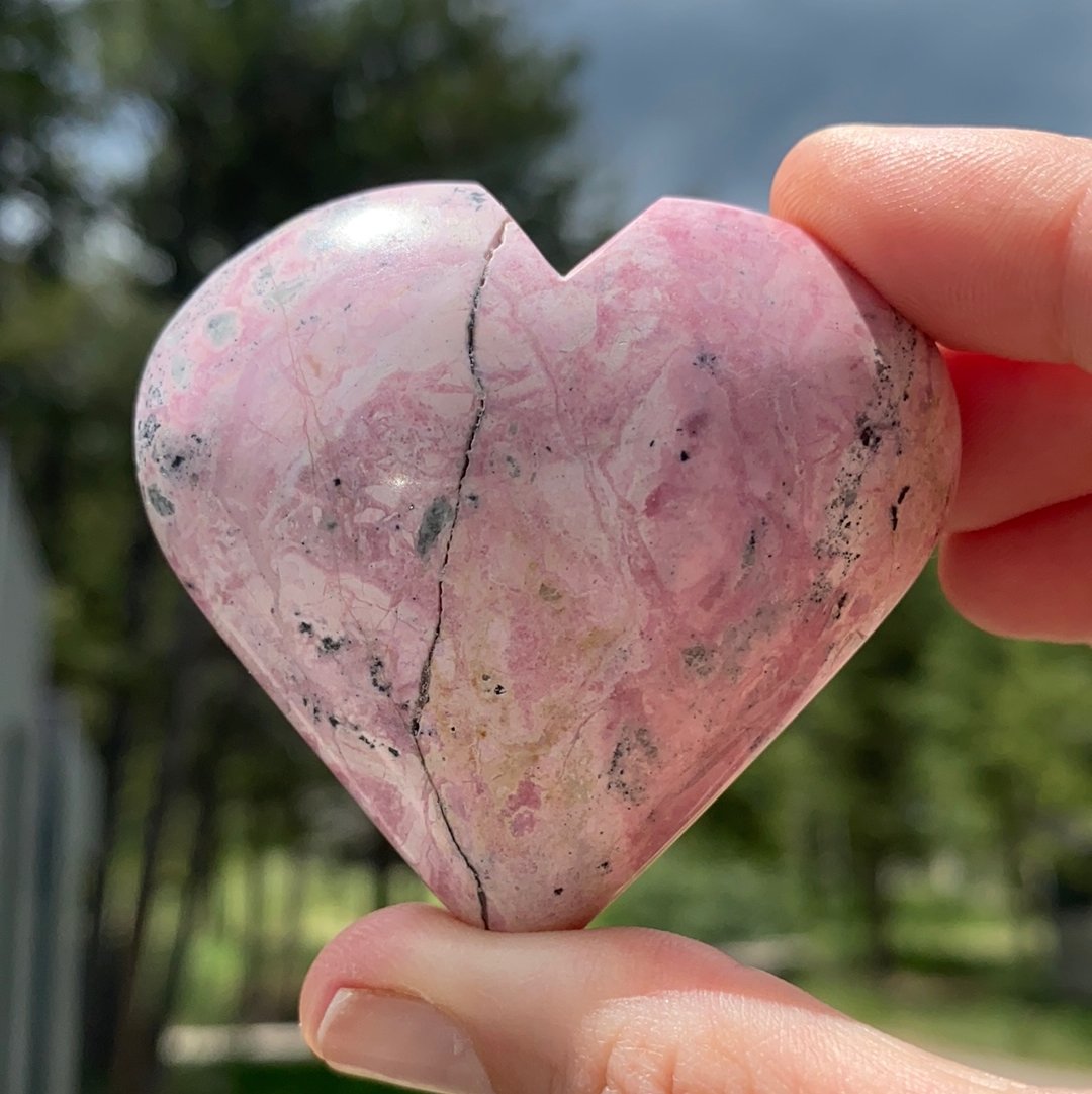 Rhodonite Heart - 27 - Starseed Collective
