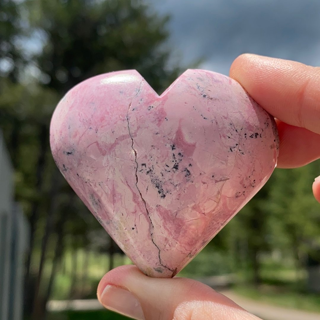 Rhodonite Heart - 27 - Starseed Collective