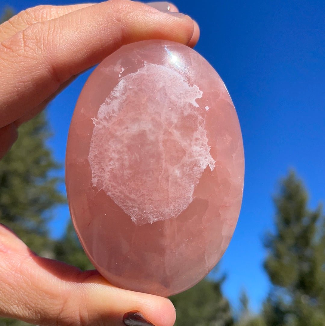 Rose Calcite Palm - 21 - Starseed Collective