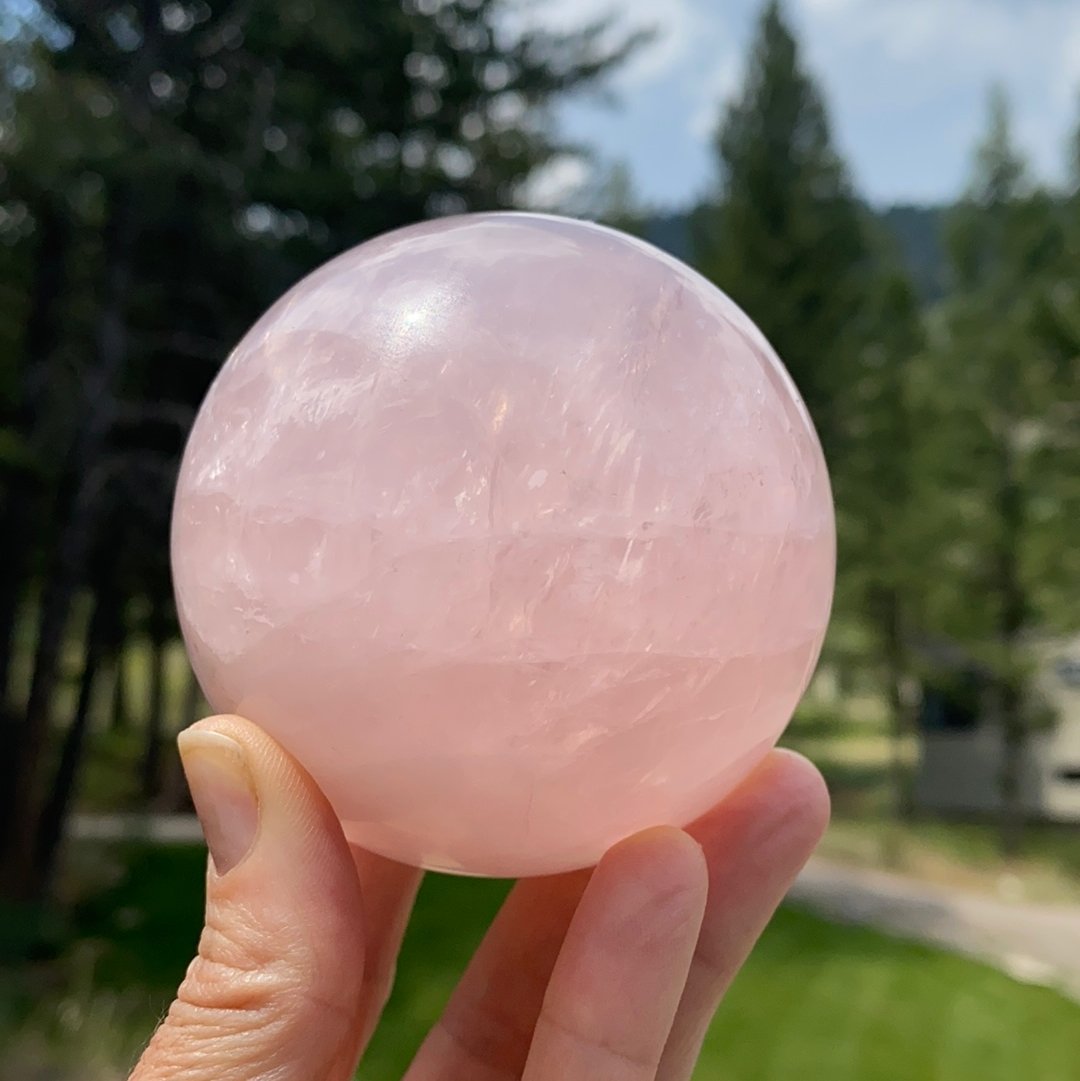 Rose Quartz Sphere - 148 - Starseed Collective