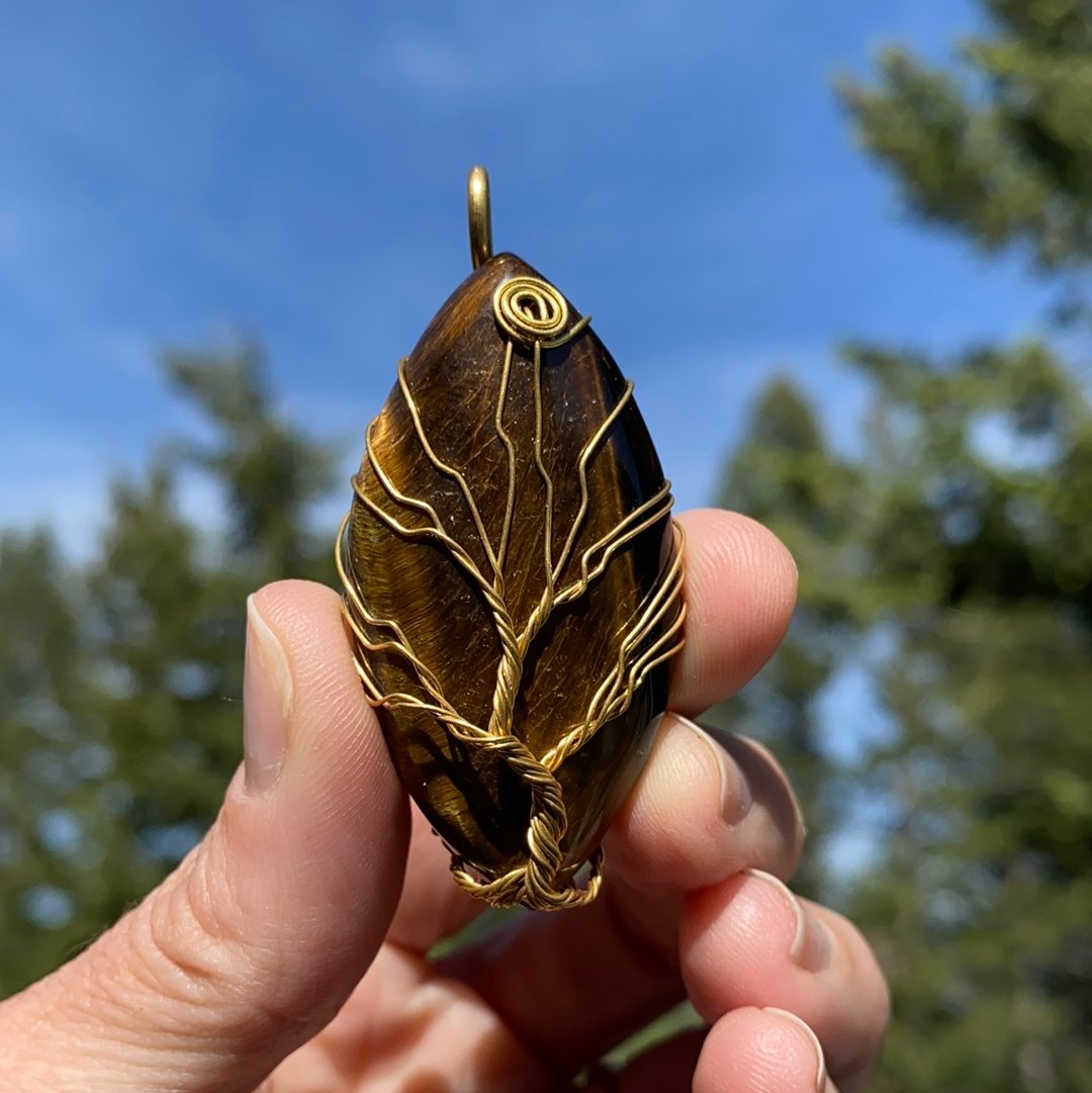 Tiger's Eye Pendant - 39C - Starseed Collective