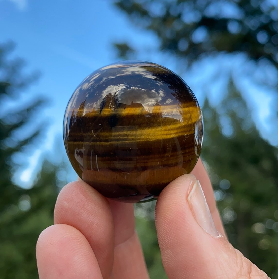 Tiger's Eye Sphere - 24 - Starseed Collective