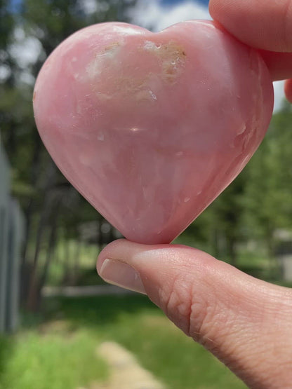 Pink Opal Heart - 58