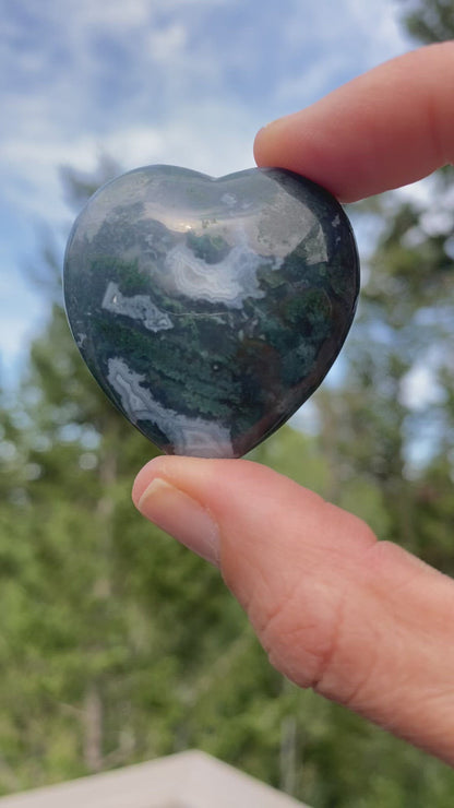 Moss Agate Heart - 14D