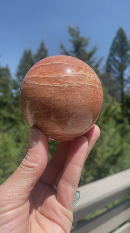 Peach Moonstone Sphere - 78