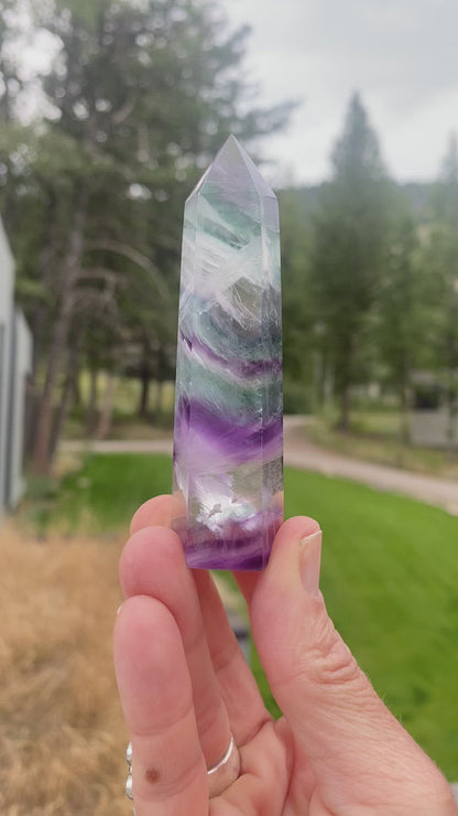 Rainbow Fluorite Tower - 30B