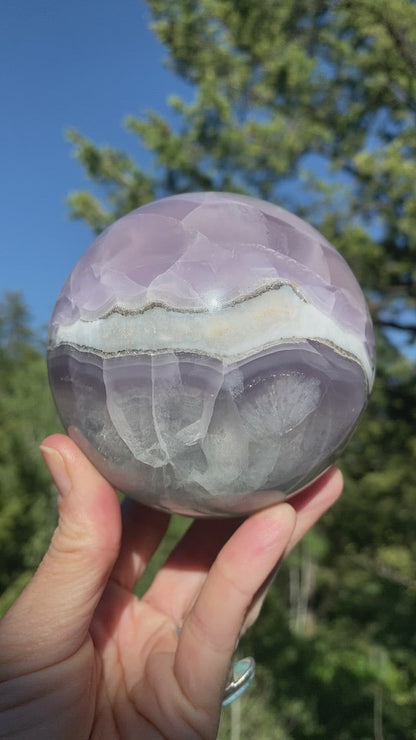 Lavendar Fluorite Sphere - 275