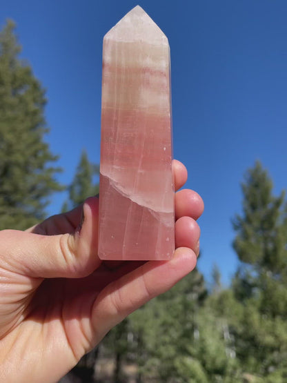 Rose Calcite Tower - 32