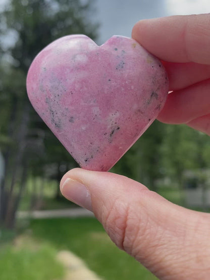 Rhodonite Heart - 21A