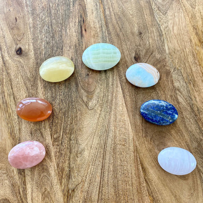 7 Piece Rainbow Chakra Palm Set - 138 - Starseed Collective
