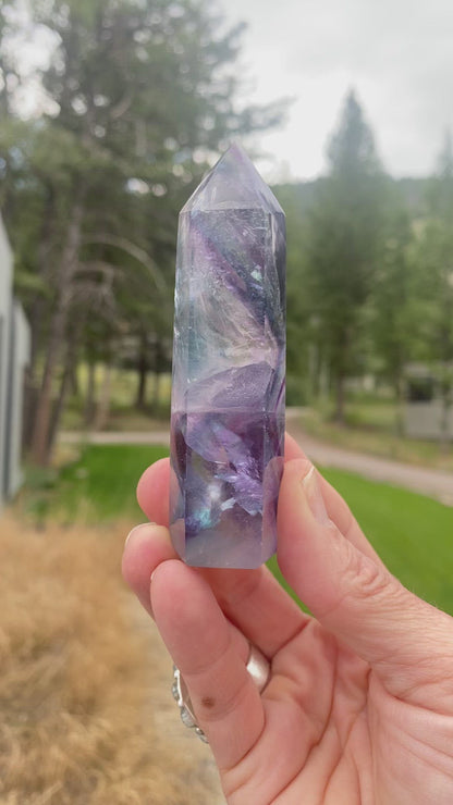 Rainbow Fluorite Tower - 38B