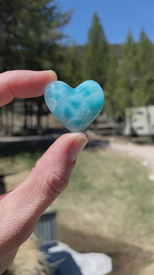 Blue Larimar Heart - 128D