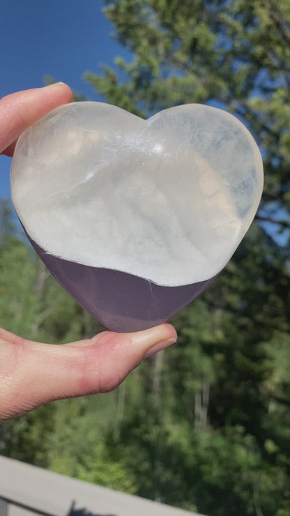 Lavendar Fluorite Heart - 93