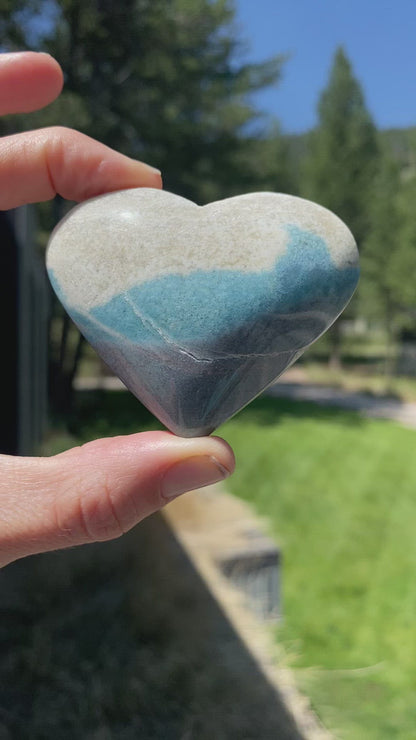 Blue Trolleite Heart - 20