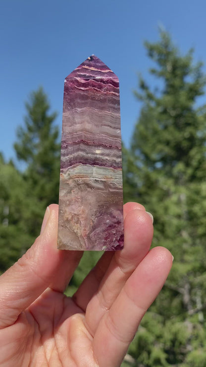 Pink Fluorite Tower - 53