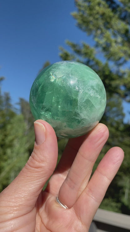 Green Fluorite Sphere - 123