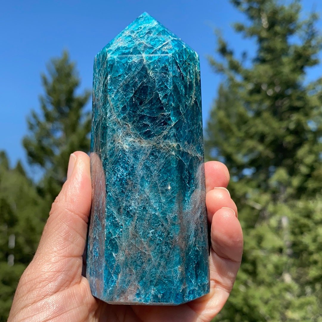 Blue Apatite Tower - 108 - Starseed Collective