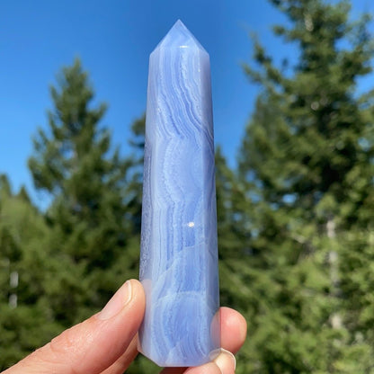 Blue Lace Agate Tower - 160 - Starseed Collective