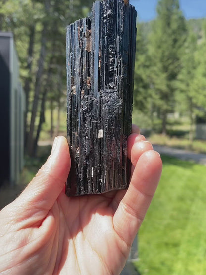 Black Tourmaline with Mica Free Form - 34