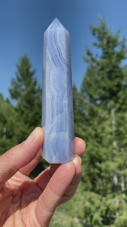 Blue Lace Agate Tower - 160