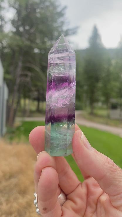 Rainbow Fluorite Tower - 17A