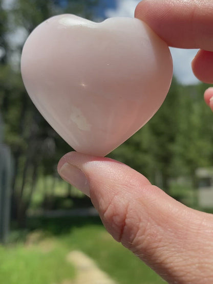 Pink Opal Heart - 24