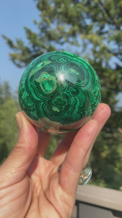 Malachite Sphere - 613