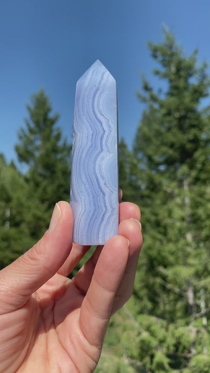 Blue Lace Agate Tower - 129